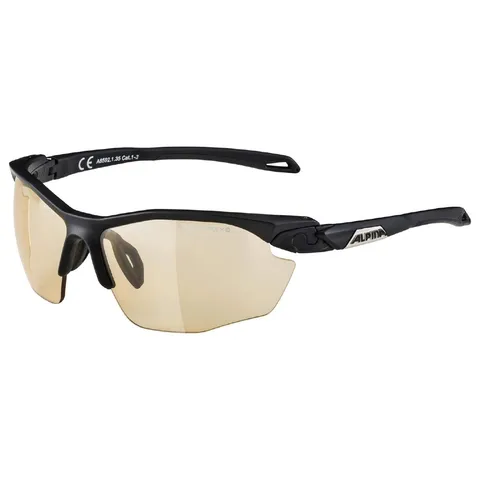 Alpina Unisex - Adulti, Twist FIVE HR V Occhiali sportivi, black matt, One Size