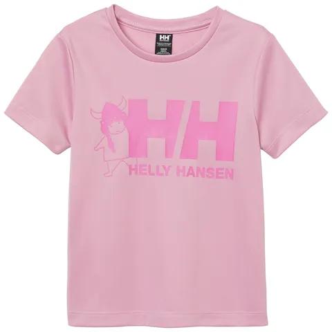 Helly Hansen T-Shirt Unisex K HH Tech con Grafica, Rosa Lavanda, 4, Lavanda Rosa, 4 Anni
