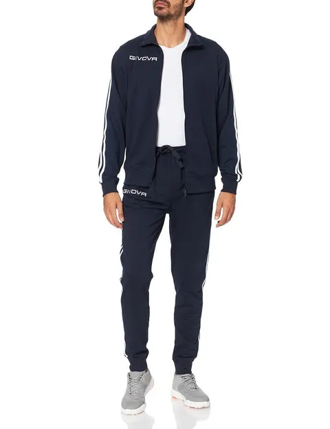 Givova TUTA Scuola Cotone Terry BLU/BLU Tg. XL