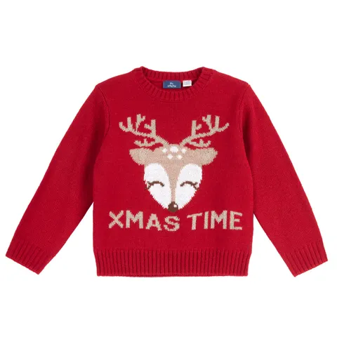 Chicco Maglioni di Natale in Tricot Bambino e Ragazzo/Bambina e Ragazza, Blu, 4 Anni, Designed in Italy