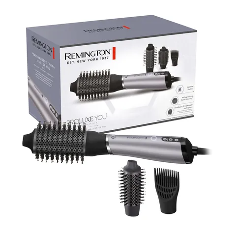 Remington Spazzola ad Aria Calda [3 Accessori, Tecnologia StyleAdapt che Regola il