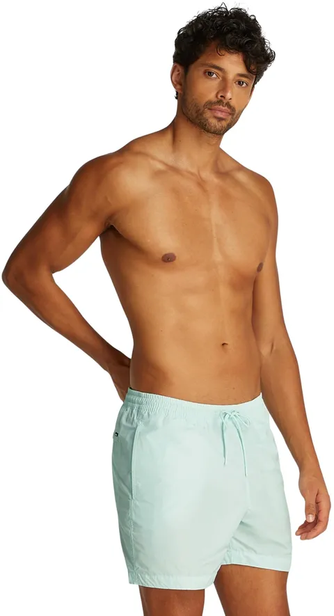 Calvin Klein Uomo Pantaloncino da Bagno Medium Drawstring con Coulisse, Grigio (Moonlight