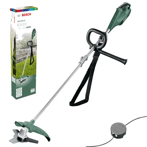 Bosch Decespugliatore AFS 23-37 (Lama a 3 taglienti, bobina per fili da taglio, 3 fili da