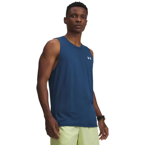 Under Armour UA Tech Tank - Wham Blu/Bianco - SM