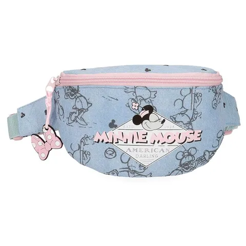 Disney Joumma Bags Minnie American Darling Custodie, tracolla, blu e rosa, organizzare e