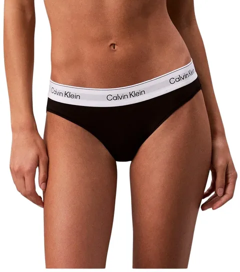 Calvin Klein Donna Slip Taglio Bikini con Fascia con Logo, Nero (Black), XL