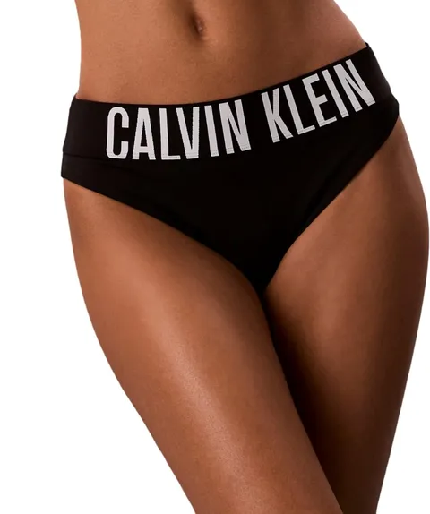 Calvin Klein Donna Slip Bikini Bikini con Fascia con Logo, Nero (Black), L