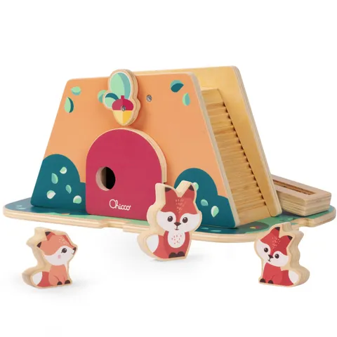 Chicco Tana delle Volpi gioco legno Montessori