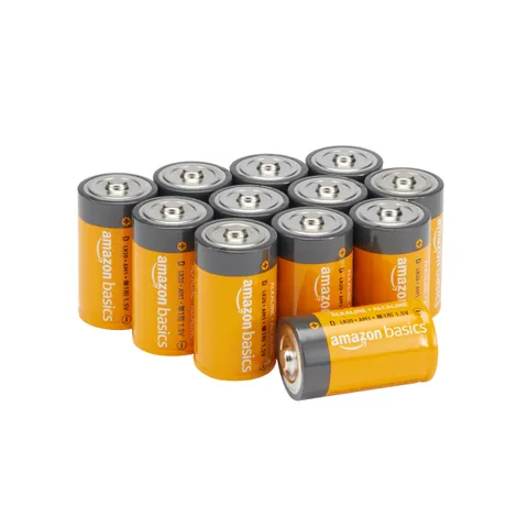 Amazon Basics Batterie alcaline Mono D, 1.5 volt, per uso quotidiano, confezione da 12