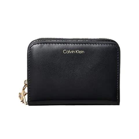 Calvin Klein Donna Portafoglio Medium Flap Zip Around Piccolo, Nero (Black), Taglia Unica