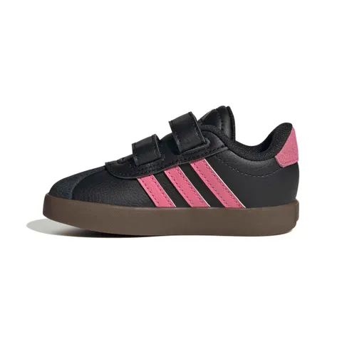 adidas Unisex - Bimbi 0-24 VL Court 3.0 Infants Shoes, Core Black/Pink Fusion/GUM5, 23 EU
