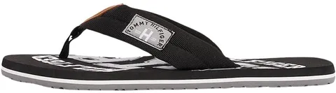 Tommy Hilfiger Donna Infradito Essential TH Beach Sandal Scarpe da Mare, Nero (Black), 40