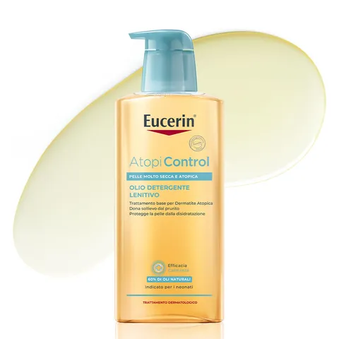 Eucerin Atopi Control Olio Detergente Lenitivo 400 ml, Olio detergente corpo per uso