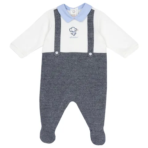 Chicco Tutina Bimbo 0-24 in Morbido Cotone con Comoda Apertura a Patello FW25 253