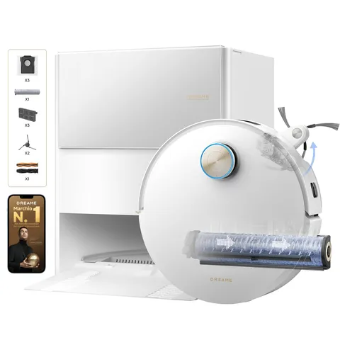 Dreame Aqua10 Ultra Roller Complete Robot Aspirapolvere, Autopulizia Rullo, Supera