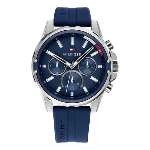 Tommy Hilfiger Orologio Multifunzione Analogico al Quarzo da Uomo con Cinturino in Acciaio Inossidabile o in Silicone