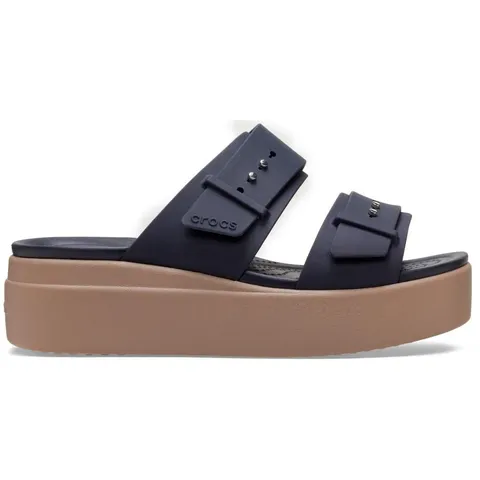 Crocs Brooklyn Buckle Low Wedge, Sandali Donna, Deep Navy, 41/42 EU