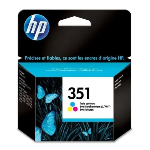 HP 351 CB337EE, Cartuccia Originale da 170 Pagine, Compatibile con le Stampanti a Getto di Inchiostro DeskJet D4260, D4300, Photosmart C5280, C4200, OfficeJet J5780, J5730, Tricromia