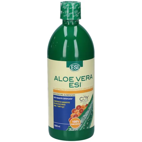 ESI - Aloe Vera Succo, Integratore Alimentare, con Succo Concentrato di Arancia Rossa di