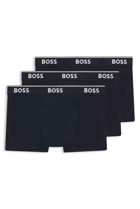 BOSS Trunk 3P Power Boxer Ai Pantaloncini, Open Blue 480, L Uomo