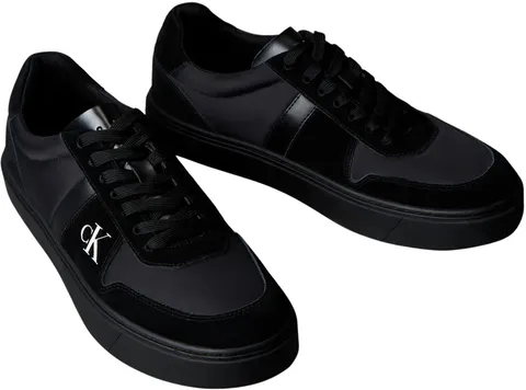 Calvin Klein Coppe Classiche da Uomo in Pizzo Misto EMB Lingua YM0YM01395 Low Top, Nero (Triple Black), 6.5, Nero Triplo Nero, 39 2/3 EU