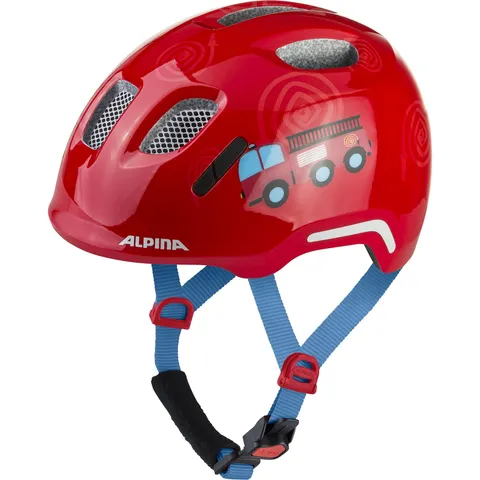 Alpina XIMO 2 Flash - Casco da bici leggero e sicuro per bambini con LED integrati - fire
