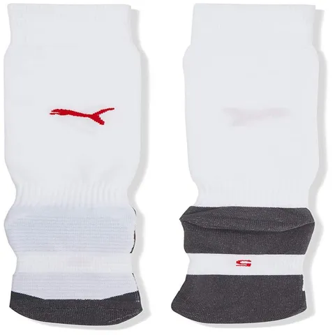 Puma Team Liga Socks Core Calzettoni da Calcio, Bianco (White/Red), 47-49 Uomo