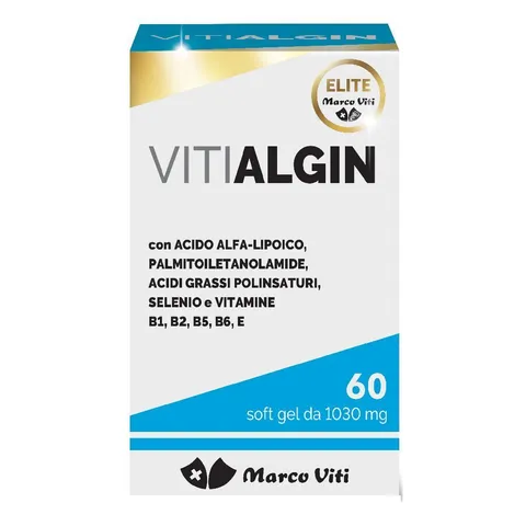 Marco Viti Vitialgin, 60 Perle da 1030 mg, Integratore con Acido Alfa-Lipoico, PEA e