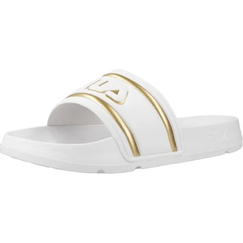 Fila Morro Bay Logo Slipper Wmn, Sandali scorrevoli Donna, White Gold, 37 EU