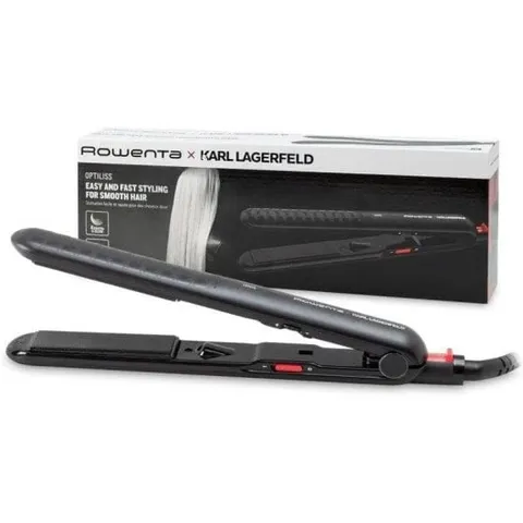 Rowenta x KARL Lagerfeld Extra Liss Piastra per Capelli, Superficie Larga, 6 Temperature