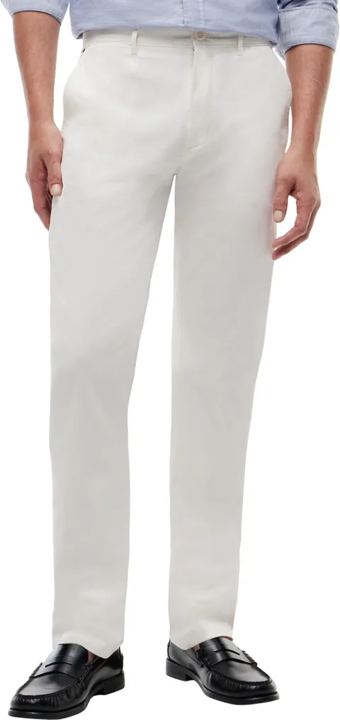 Tommy Hilfiger Uomo Pantaloni Chino Core Denton Essential Twill Straight Fit, Avorio (Ivory Petal), 31W/28L