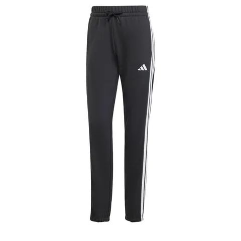 adidas Donna Essentials 3-Stripes French Terry Cuffed Pants, Black/White, M