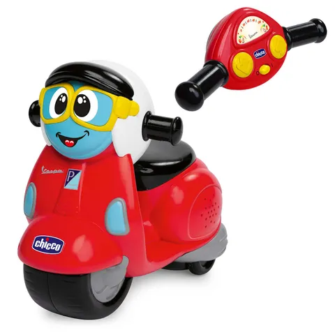 Chicco Vespa Primavera Radiocomandata, Moto Telecomandata con Manubrio Radiocomando