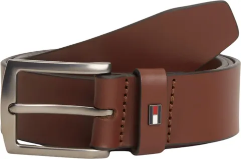 Tommy Hilfiger Cintura Uomo Denton 3,5 cm Cintura in Pelle, Marrone (Winter Cognac), 85 cm