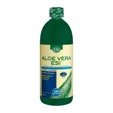ESI - Aloe Vera Succo Colon Cleanse, Integratore Alimentare con Liquirizia e Fos