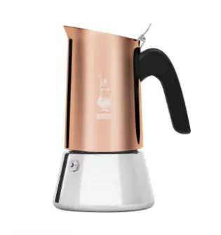 Bialetti Caffettiera New Venus Bronze 6 Tazze, Manico anti scottatura, Adatta a