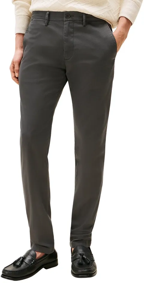 Tommy Hilfiger Uomo Pantaloni Core Bleecker 1985 Pima Cotton Chino, Grigio (Dark Ash), 31W/30L