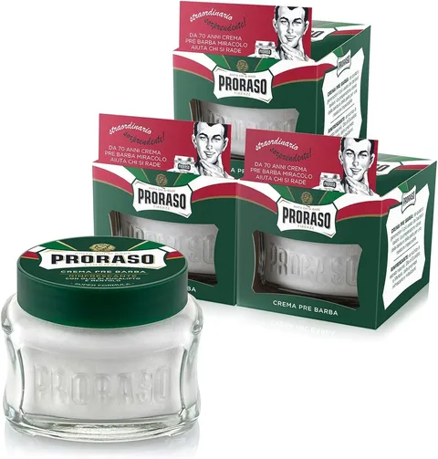 Proraso Crema Pre Barba Rinfrescante, 3 x 100 ml
