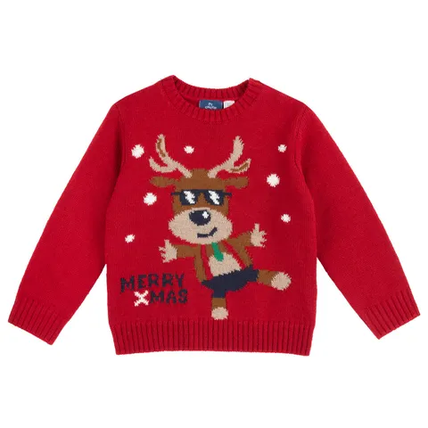 Chicco Maglioni di Natale in Tricot Bambino e Ragazzo/Bambina e Ragazza, Rosso (4), 3 Anni, Designed in Italy
