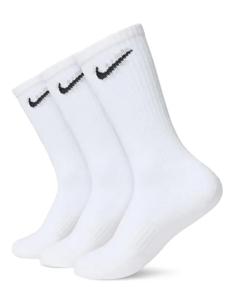 Nike Everyday Cush Crew 3Pr Calze Uomo, Bianco (White/Black), S
