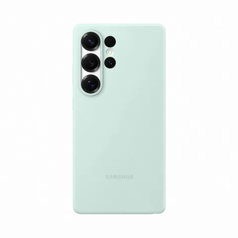 Samsung Silicone Case cover colorata in silicone per Galaxy S25 Ultra, Mint