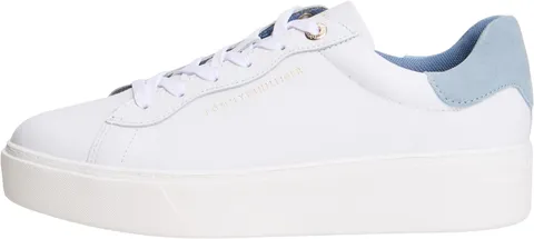 Tommy Hilfiger Sneaker Basse da Donna Chic Platform Cupsole Fw0fw09021, Bianco Bianco