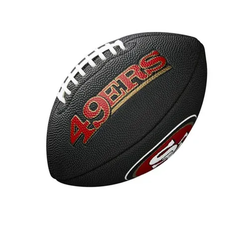 Wilson MINI NFL TEAM SOFT Touch FB BL SF, Schwarz