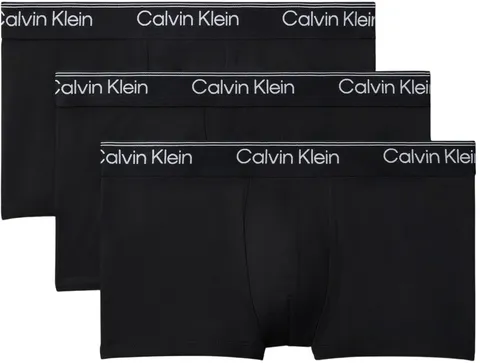 Calvin Klein Low Rise Trunk 3pk Boxer a Vita Bassa, Nero (3 Nero), L Uomo