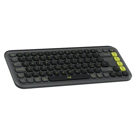 Logitech POP ICON KEYS tastiera Bluetooth wireless, digitazione comoda, tasti programmabili, Easy-Switch tra un massimo di 3 dispositivi, per laptop, tablet, PC, Layout Italiano QWERTY - Grafite