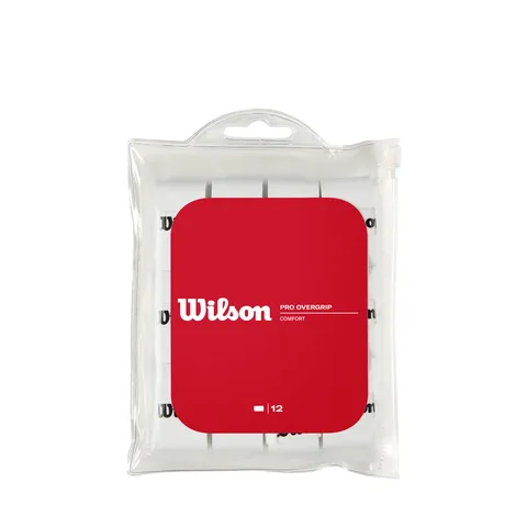 Wilson Pro Overgrip Comfort Impugnatura per Racchetta da Tennis, Unisex - Adulto, Bianco