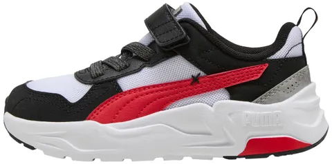 PUMA Trinity 2 LT Mid 90S AC+ PS Sneaker, White-for all Time Red Black, 1.5 UK Bambino