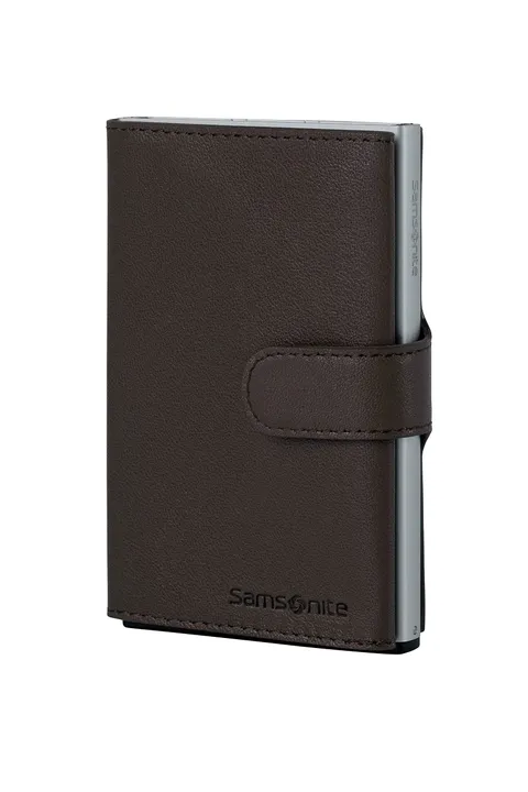 Samsonite ALU FIT SLG - portafoglio, 10,2 cm, marrone (marrone scuro)