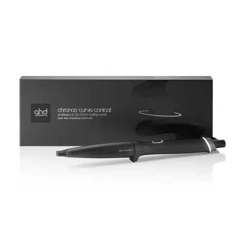 ghd Chronos Curve Conical Wand Arricciacapelli Professionale in Nero - Per Onde Effetto