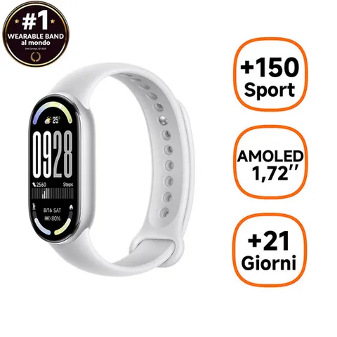 Xiaomi Smart Band 10, 1.72" AMOLED, 21 giorni Batteria